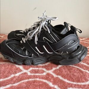 Balenciaga Black and Gray Mesh Sneakers